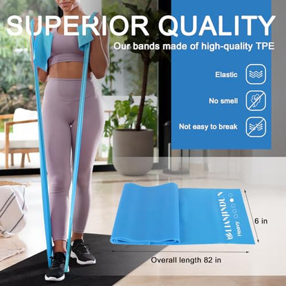 5-Piece Resistance Bands Set, 5.9 ft, Latex-Free for Exercise and Therapy - color: 5 Colour Set, size: 6.9FT