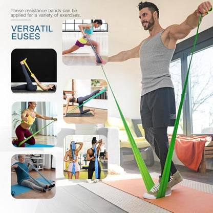 Resistance Bands for Working Out, Physical Therapy, Exercise, Pilates, Yoga - color: 5 Colour Set