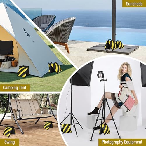 8 Pack Sandbags Weight Bags,Durable Sand Bags for Weight, Yellow - color: Yellow, size: 8 PCS