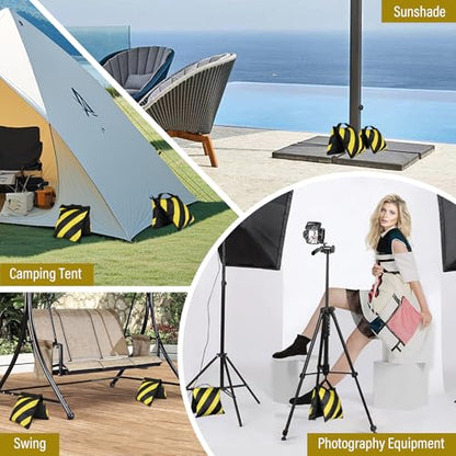 8 Pack Sandbags Weight Bags,Durable Sand Bags for Weight, Yellow - color: Yellow, size: 8 PCS