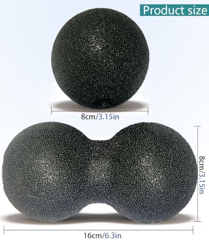Peanut Massage Ball, Double Lacrosse Foam Roller for Physical Therapy, Firm | Deep Tissue Exercise, Myofascial Release, Muscle Knots Acupoint Relief, Trigger Point Tool for Neck Back Feet Waist Pain
