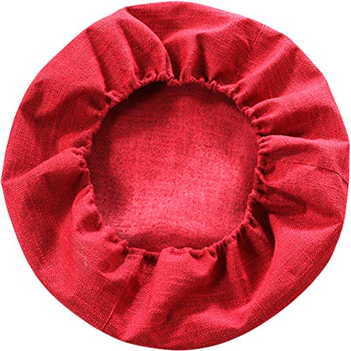 Round Floor Pillow Cover Tatami Floor Cushion Cover Straw Japanese Futon Cover Meditation Seating Ottoman Throw Protector for Living Room Indoor Outdoor Red,19.69 inches - color: Red, size: 19.69 inches