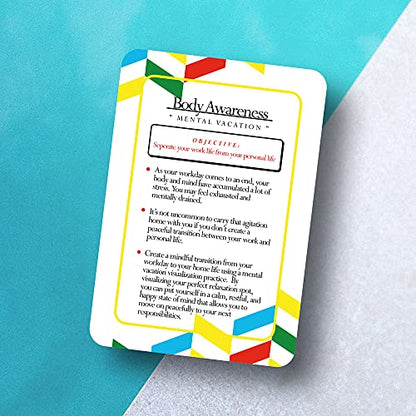 Allura & Arcia 52 Mindfulness Cards - Stress Less, Mindful Meditation, Gratitude, Kindness, Self Care & Relaxation - size: 4 x 5 x 0.75 inches