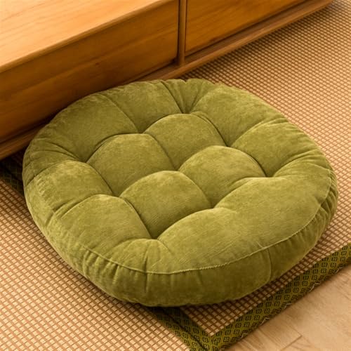 SK Studio Meditation Floor Pillow Large Round Seat Cushion for Adults - color: Green, size: 22"W x 22"L (Pack of 1)