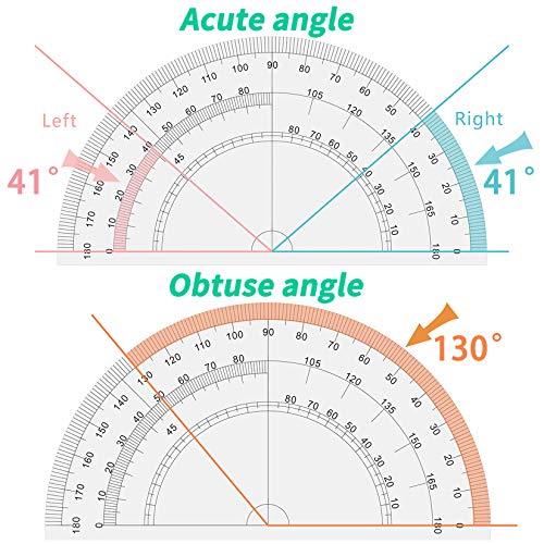 Maths Compasses for Geometry Student Drafting Compass Set Starter Kit with Protractor, Set Squares with Case for School Maths Study, Orange