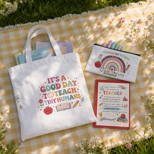Teacher Tote Bags for Travel Shopping, Teacher Appreciation Gifts - color: Style-1