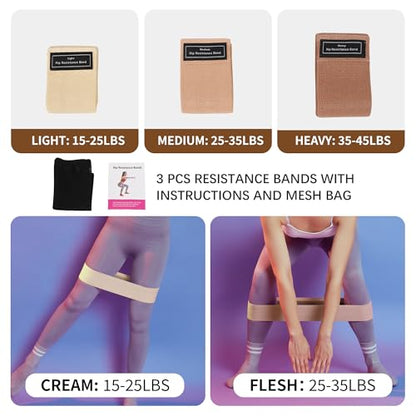 Wavar Pilates Essentials Kit for Women, 13.5" Magic Circle Fitness Set | with mini ball & resistance bands, for beginner home workouts, including exercise guide - color: Cream