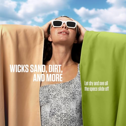 VENTURE 4TH Quick Dry Microfiber Towel for Camping & Gym - Lime Large - color: Lime, size: 60.00" x 31.50"
