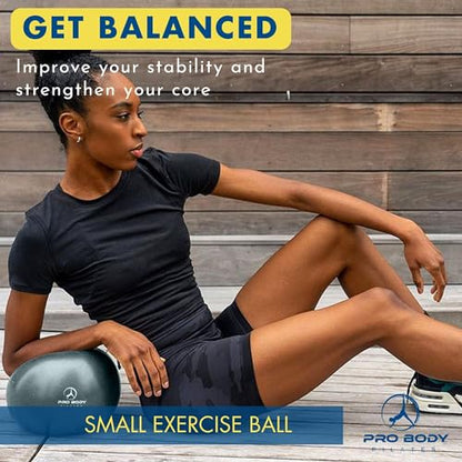 ProBody Pilates Ball Small — 9 Inch Small Yoga Ball - color: Slate