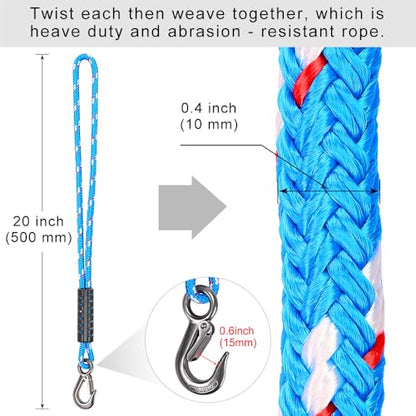 BeneLabel 1 Pcs Tree Swing Rope 19"/1.5ft Hammock Tree Swing Hanging Strap - color: Blue, size: 19"