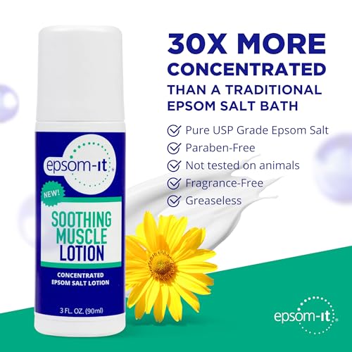 EPSOM-IT Soothing Muscle Roll On Magnesium Lotion, Epsom Salt, Arnica, 3 Oz - size: 3 Fl Oz (Pack of 1)