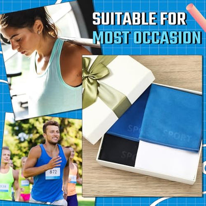 Tranqun 8 Pcs Sweat Rags Handkerchiefs for Men Microfiber Towels