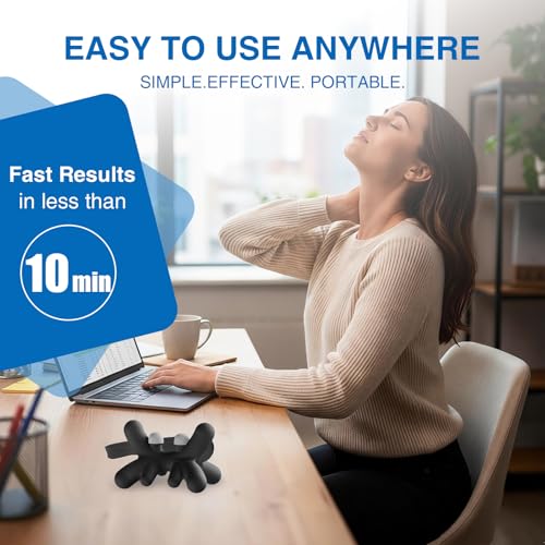 Occipital Release Tool, Release Tool for Neck for Headache Relief, Deep Nerve Release Tool with Acupressure Design Targeting Hard-to-Reach Muscles, Gift for Women & Men - color: Black