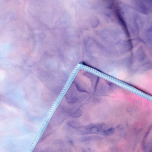 Eunzel Hot Yoga Towel Non Slip Yoga Mat Towel Non-Slip Sweat Absorbent Microfiber Towel for Hot Yoga, Pilates and Workout 72" x 26.5", Purple & Blue - color: Purple & Blue