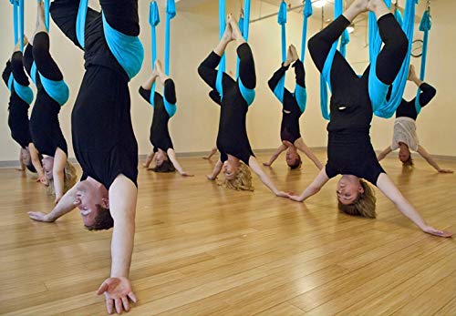 Aerial Yoga Swing Set, Ultra Strong Hammock Trapeze Extension, Antigravity Ceiling Hanging Sling Inversion Exercises - color: Bright Purple