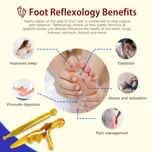 Foot Massager & Reflexology Socks for Pain Relief - color: Amber