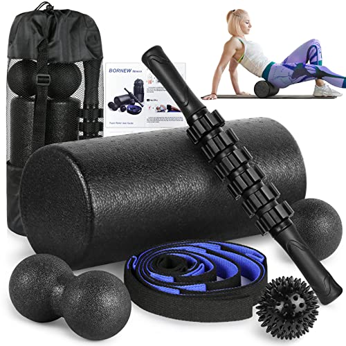 Foam Roller Set - High Density Back Roller, Muscle Roller Stick - color: 12-inch Foam Roller