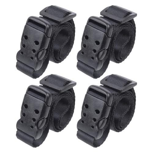 Ayaport Utility Straps with Buckle 24" Quick-Release Adjustable Nylon Straps Black 4 Pack - size: 0.75"x24"-4pcs