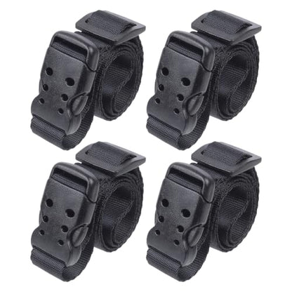 Ayaport Utility Straps with Buckle 24" Quick-Release Adjustable Nylon Straps Black 4 Pack - size: 0.75"x24"-4pcs