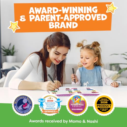 Magic Grooved Writing Practice Books & Kindergarten Workbooks Ages 3-7 | Reusable Handwriting Copybook Set with Disappearing Magic Ink Pens for Preschool Learning