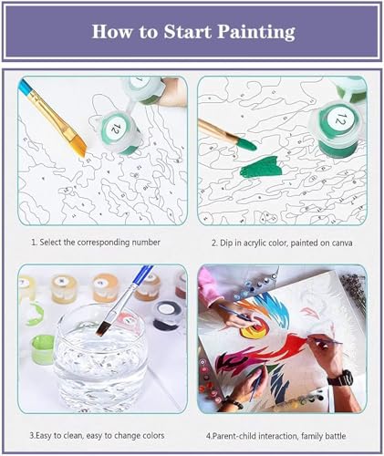 TCDZMYGS Flower Paint by Numbers Kit for Adults Beginner,10x10 inch | Paint by Number for Beginner,Adult Paint by Number,HD Color Canvas,DIY Tool Kits,Stress Relief Craft,Great Gift,With Frame - color: diamond art-flower-1030-2