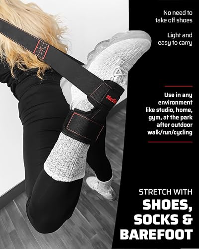 THEFITGUY Flexibility & Strength Bundle – Multi-Attachment Cable Machine Belt and Quads Stretcher Strap for Dynamic Training and Recovery