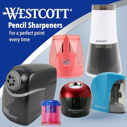 Westcott iPoint Evolution Axis Heavy Duty Electric Pencil Sharpener for Classroom, Black and Silver - size: Pack of 1, style: iPoint Evolution Axis