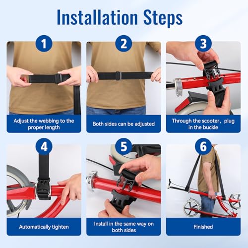 WILDKEN Adjustable Scooter Shoulder Strap, 71-inch Scooter Carrier Strap