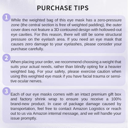 Lyocell Weighted Sleep Eye Mask for Women Men, 5.3oz & 7oz, Cooling, Removable Washable Weighted Bag, Light Blocking Eye Cover, Soft Eye Shade for Travel Essentials, Office Naps, Gift,Purple - color: Purple