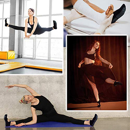 Non Slip Grip Yoga Socks for Women with Cushion for Pilates, Barre, Home - color: 3 Pairs-3 Black