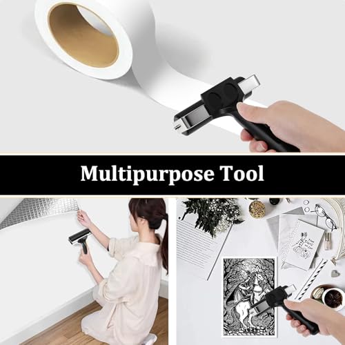 6 Pcs 4-Inch Rubber Brayer Roller for Printmaking, Crafting & Gluing – Heavy-Duty Stainless Steel Handle, Non-Slip Grip – Perfect for Ink, Stamping, Painting, Boat Flooring & Anti-Slip Tape (Black)