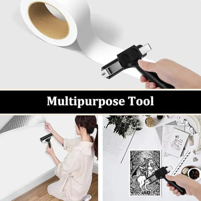 6 Pcs 4-Inch Rubber Brayer Roller for Printmaking, Crafting & Gluing – Heavy-Duty Stainless Steel Handle, Non-Slip Grip – Perfect for Ink, Stamping, Painting, Boat Flooring & Anti-Slip Tape (Black)