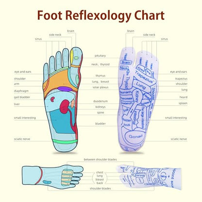Foot Massager & Reflexology Socks for Pain Relief - color: Amber