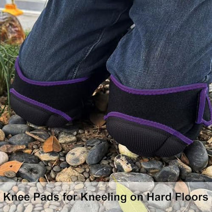 Men/Women Work Knee Pads with Adjustable Straps, Purple S (1 Pair) - color: Purple, size: Small