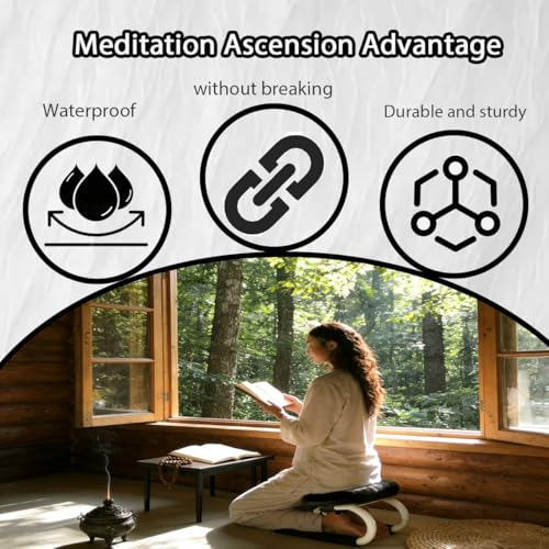 Meditation Bench,Adjustable Metal Kneeling Chair,Non-Slip Meditation Chair with Cushion,Ergonomic Meditation Chairs or Yoga Stool, Seiza Chairs for meditations, Home Studios, Yoga Rooms.