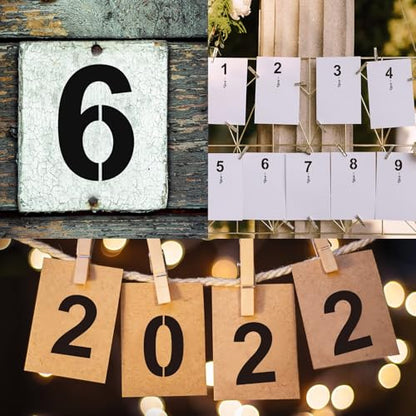 4 Inch Number Stencils Plastic Number Stencils Reusable Digital Painting Templates for Cake Stencil Address Templates - size: 4 Inch