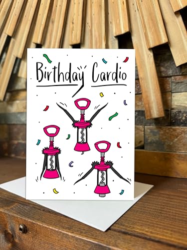 Happy Birthday Wine Lover | Funny Birthday Card| Humor Wine Cardio Card - style: Cardio |Wine