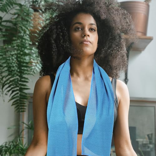 TOYANDONA 2 Pack Cooling Towels for Sports Neck Cooling Towel Quick Dry Sweat Wipe Towels for Running Yoga Tennis Swimming Outdoor Workouts 39.37 X 11.81 X 0.11 in