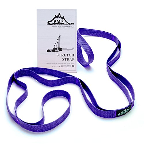 Black Mountain Products Stretch Strap with Instructional Guide - color: Blue