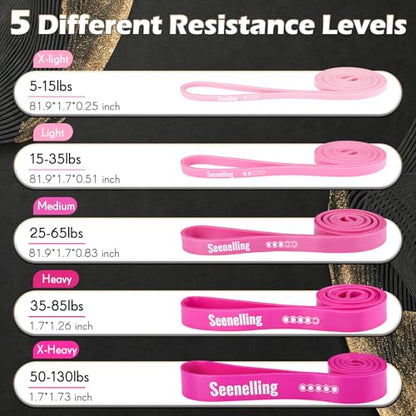 Seenelling 5 Level Resistance Bands - color: Rose Pink