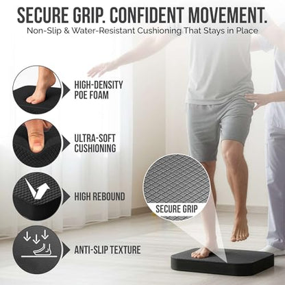 Balance Pad – Physical Therapy & Rehab, Non-Slip Stability Foam Pad for Injury Recovery, Balance Training and Ankle Strength