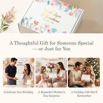 MHSMHL Gift Baskets for Women, Self Care Spa Gift Set, Birthday Gifts | for Mom Wife Grandma Daughter, Sending Sunshine Thinking of You Gifts for Christmas Best Friend, Sister, Teacher, Coworker