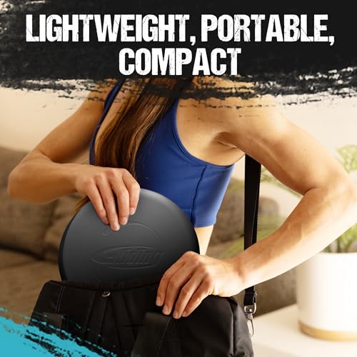 Gliding 9” Sliders for Working Out on Any Floor, 1 Pair + 4 Videos - color: Black