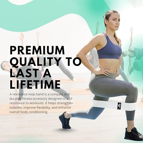 Fabric Resistance Bands for Squats, Glutes & Legs – 3‑Level Non‑Slip Booty Bands Set – Thick Loop Bands for Women & Men – Home Workout, Pilates & Yoga
