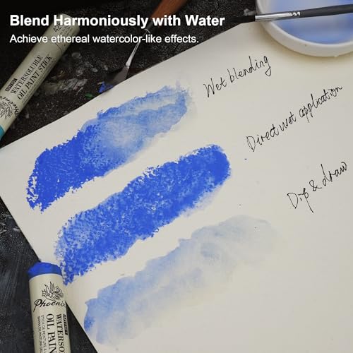 PHOENIX Earth Tone Oil Paint Stick - Set of 12 Landscape Woodland Colors 37ml Large Soft Water Soluable Oil Pastels for Artists - color: 12 Earth Tones