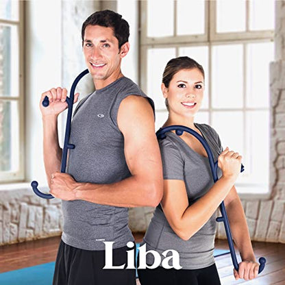 LiBa Back and Neck Massager Trigger Point Hook Therapy Tool Navy - color: C. Navy
