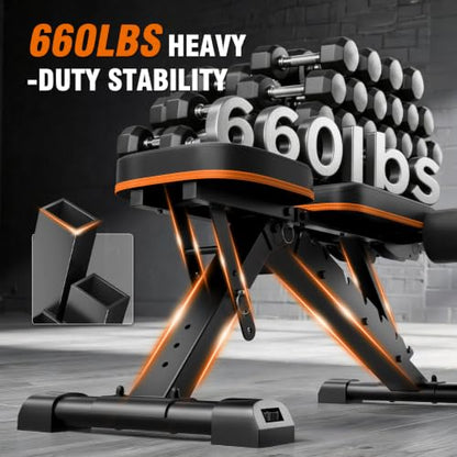 Adjustable Weight Bench for Home Gym, Foldable Workout Bench, Incline Bench