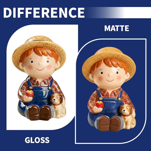 OSBANG Air Dry Clay Glaze Kit, 2-Pack 100ml Gloss and Matte Clear Varnish Top Coat, Protective Sealer for Air-Dry Clay, Polymer Clay and Acrylic Paintings, for Crafts and DIY Projects - size: Gloss+Matte