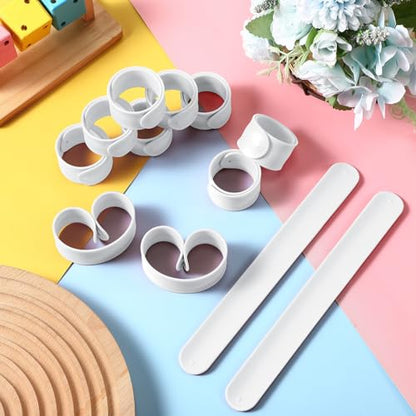 Gemscream 12 Pcs Silicone Slap Bracelets DIY Slap Bands Party Favors Bulk Blank Soft Wristband Wrist Snap Band for Craft Project DIY Painting Birthday Party Halloween Christmas - color: White