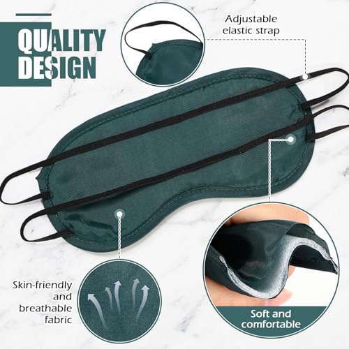 Tarpop 200 Pcs Eye Masks Adjustable Sleeping Mask, Dark Green - color: Dark Green